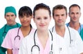 Portrait of a serious medical team Royalty Free Stock Photo