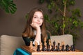 Chess player teenager girl