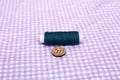 Portrait of Sewing thread and button Royalty Free Stock Photo