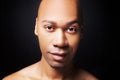 Portrait of an athletic african american man topless close up Royalty Free Stock Photo