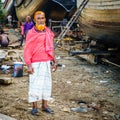 Portrait of a shipyard worker