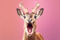 shocked deer with surprised eyes, concept of Startling expression