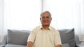 Portrait shot: Smiling of asian senior male enjoy life retirement plan for insurance