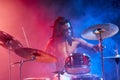 Portrait of showy african drummer man