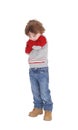 Portrait of shy little boy. Royalty Free Stock Photo