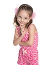 Portrait of a shy little girl Royalty Free Stock Photo
