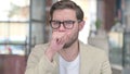 Portrait of Sick Young Man Coughing, Feeling Unwell Royalty Free Stock Photo