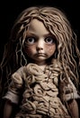 Portrait of a sinister doll. AI genarated