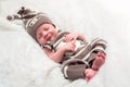 Portrait of a sleeping infant baby boy Royalty Free Stock Photo