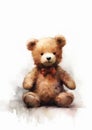 A Portrait of a Small Stuffed Teddy Bear