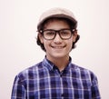 Portrait of smart looking arab teenager with glasses