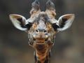 portrait of a smiling African giraffe with all his teeth Royalty Free Stock Photo