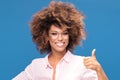 Portrait of afro girl in eyeglasses. Royalty Free Stock Photo