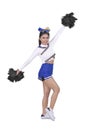 Portrait of smiling asian cheerleader