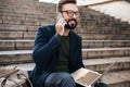 Portrait of a smiling attractive man in eyeglasses Royalty Free Stock Photo