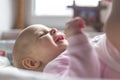 Portrait of a smiling baby laying Royalty Free Stock Photo