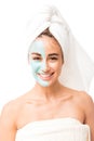 Pretty Mid Adult Woman Taking Care Of Her Skin Royalty Free Stock Photo