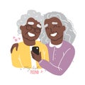 Portrait of smiling Black african american old womens. Happy friends holding each other. Happy friendship day. Old