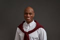 Portrait of smiling black winemaker or sommelier