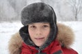 Smiling boy in winter clothes Royalty Free Stock Photo