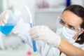 portrait smiling chemist in laboratory Royalty Free Stock Photo