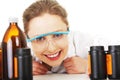 Portrait of a smiling chemist working Royalty Free Stock Photo