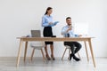 Portrait Of Smiling Colleagues Working At Office Together Royalty Free Stock Photo