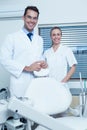 Portrait of smiling dentists Royalty Free Stock Photo