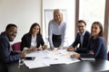 Portrait of smiling diverse businesspeople posing in office Royalty Free Stock Photo