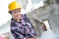 Portrait smiling female construction worker Royalty Free Stock Photo