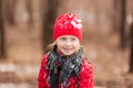 Portrait of a smiling girl in a spring day for a walk in the woods Royalty Free Stock Photo