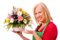 Portrait of smiling happy florist