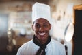 Portrait of smiling head chef