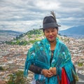 Indigenous Woman Portrait in Quito, Ecuador