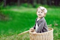 Portrait of smiling little girl - close up Royalty Free Stock Photo