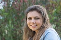 Portrait of smiling long hair teenage girl Royalty Free Stock Photo