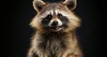portrait of a smiling looking racoon