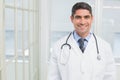 Portrait of a smiling male doctor in hospital Royalty Free Stock Photo