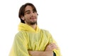 Portrait of smiling male with raincoat Royalty Free Stock Photo