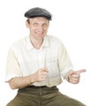 Portrait of the smiling man in a cap Royalty Free Stock Photo