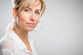 Portrait of a smiling middle aged caucasian woman Royalty Free Stock Photo