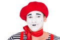 portrait of smiling mime looking at camera Royalty Free Stock Photo