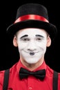 portrait of smiling mime with makeup Royalty Free Stock Photo