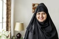 Portrait of a smiling Muslim woman