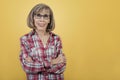 Portrait of a smiling old woman with glasses Royalty Free Stock Photo