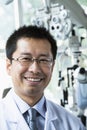 Portrait of smiling optometrist in his clinic Royalty Free Stock Photo