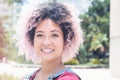 Portrait of a smiling punk girl with pink hair Royalty Free Stock Photo