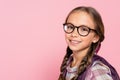 Portrait of smiling schoolkid in eyeglasses