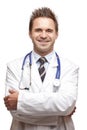 Portrait of smiling self confident medical doctor Royalty Free Stock Photo