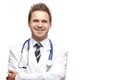 Portrait of smiling self confident medical doctor Royalty Free Stock Photo